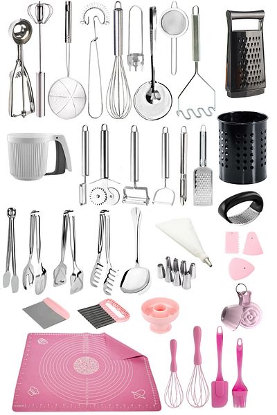 Mirilliahome 39-Piece Stainless Steel Economical Kitchen Serving Tongs Set – Dowry Practical Kitchen Tools