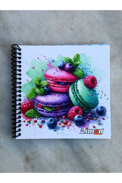 LİMON DEFTER دفتر ملاحظات حلزوني بغطاء من الورق المقوى (17x17)