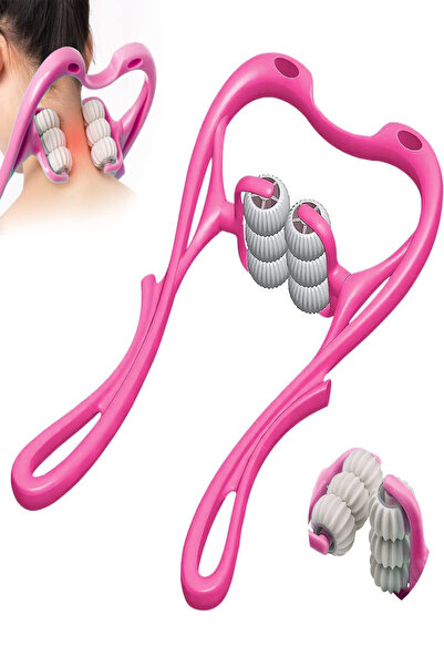 Hyd Masaj Aleti 6 Tekerlekli Ayak Bacak Kol Boyun Selülit Plastik Manuel Masaj Silindiri 17x36cm