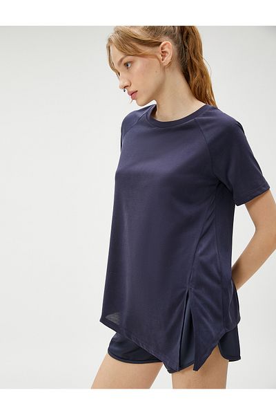 Koton Tricou sport în amestec modal cu detaliu cu fante