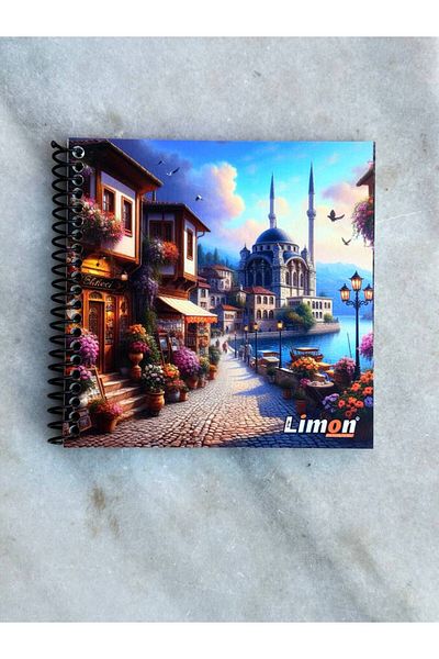 LİMON DEFTER دفتر ملاحظات حلزوني بغطاء من الورق المقوى (17x17)