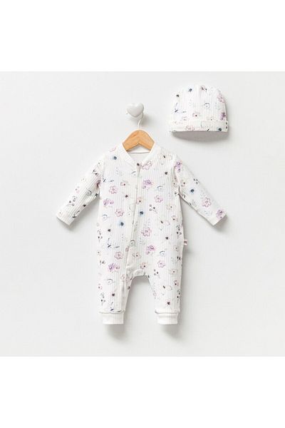 BEREKET BABY 0-3 Months Baby Romper - Cotton, Long Sleeve and Snaps Bereket Baby
