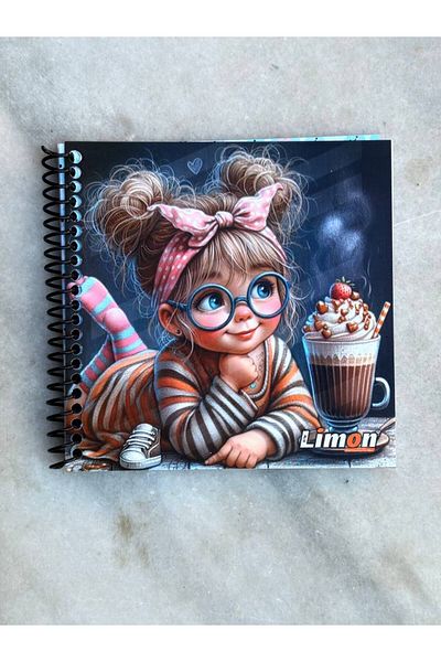 LİMON DEFTER دفتر ملاحظات حلزوني بغطاء من الورق المقوى (17x17)