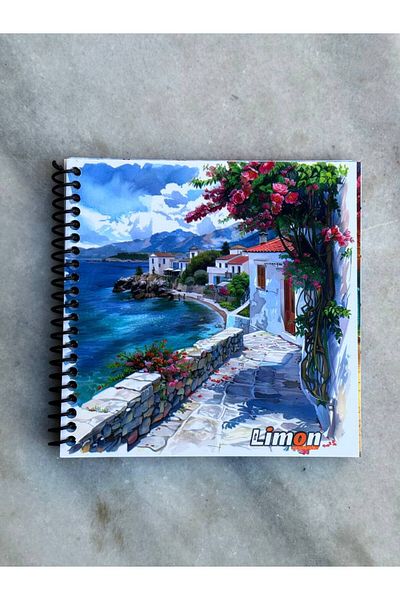 LİMON DEFTER دفتر ملاحظات حلزوني بغطاء من الورق المقوى (17x17)