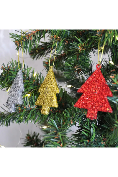 TİFOYS Ornament de Crăciun din brad cu sclipici 3l - Ornament decorativ