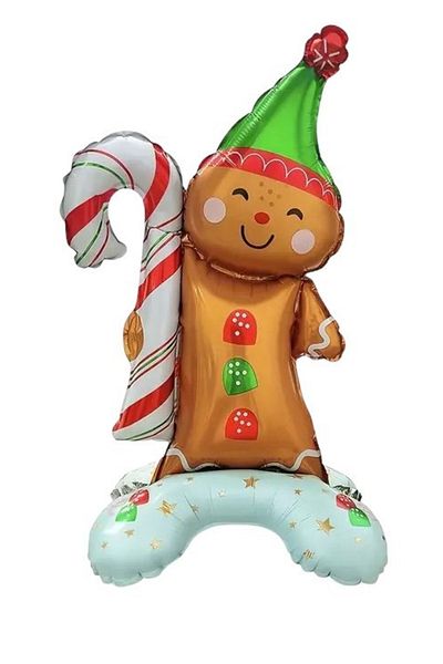 Laviyosa Small Footed Cookie Man Foil Balloon Christmas Foil Balloon