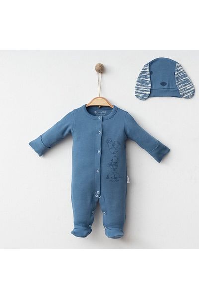 BEREKET BABY 0-3 Months Baby Romper - Cotton, Long Sleeve and Snaps Bereket Baby