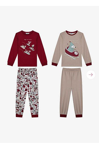 Penti 2-teiliges, mehrfarbiges Pyjama-Set mit Retro-Spielzeug für Jungen