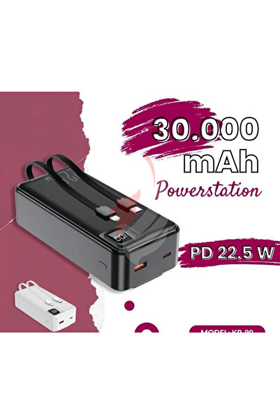 RAYTENG Powerbank 30.000 Mah 22,5 Watt Pd Qualcoom Fast Hızlı Şarj Dahili Kab...