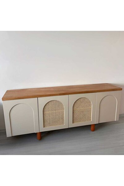 NUR AHŞAP BOHEM BEJ -KUBBE MODEL HAZERANLI KONSOL  200*45*82