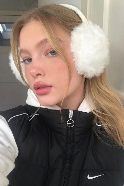 NEGİYYİM غطاء أذن ناعم للشتاء من القطيفة الواقية من البرد قابل للطي