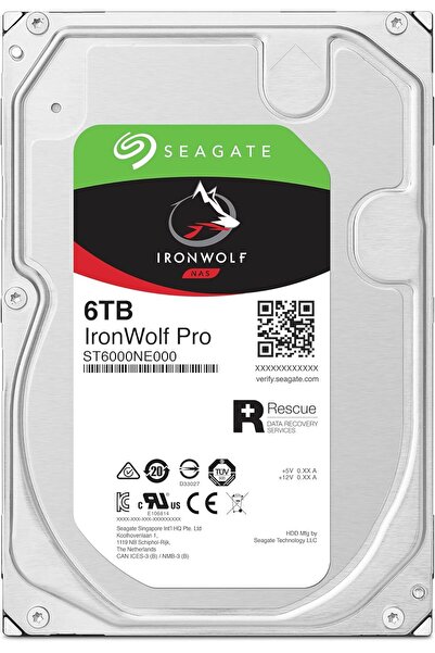 Seagate Ironwolf Pro St6000ne000 6tb 7200rpm 3.5" Sata3 Hard Disk