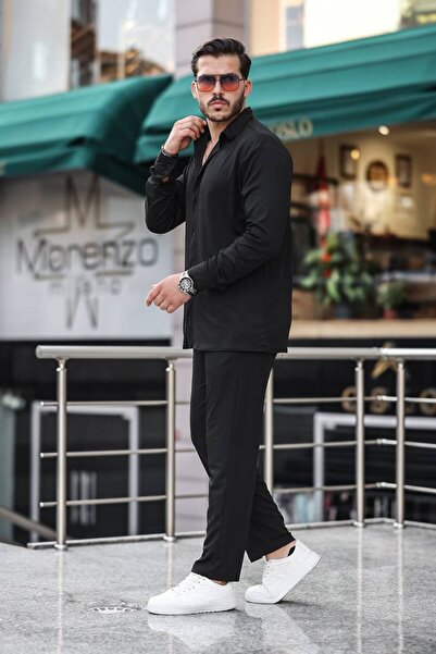 ROBERTO BORNOVA Twisted Fabric Shirt Baggy Bottom Top Set