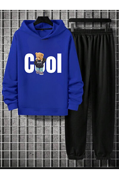 DOCE ELEGANTE COOL BASKILI ÇOCUK EŞOFMAN TAKIMI