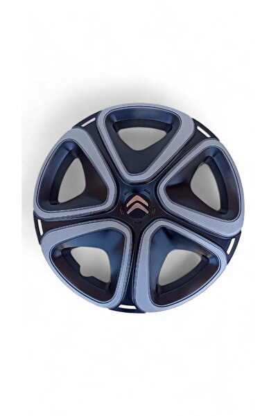 Gülcan Auto Citroen C3/C-Elysee/C2 16 inç JANT KAPAĞI SETİ-C3Gri&Siyah