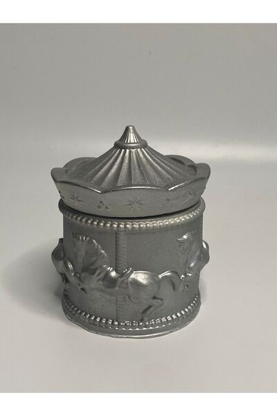 Görke Tasarım 10 Item(s) Carousel Concrete Candle Holder Baby Birth Favor, Baby Mevlid Favor, Birthday