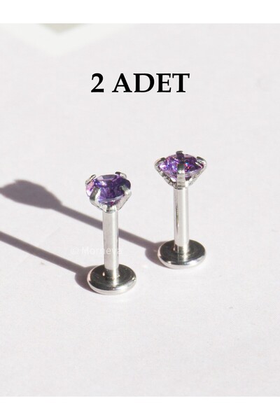 MORNEVA Cerrahi Çelik Kristal Taş Tragus Helix Kıkırdak Lobe Küpe Conch Kulak...