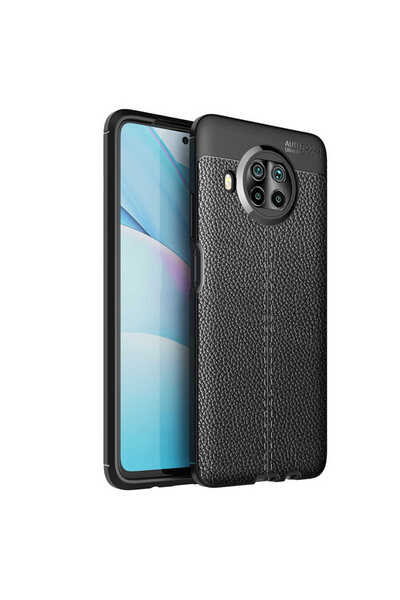 TEKNOMODA Xiaomi Redmi Note 9 Pro 5G Kılıf Deri Görünümlü Slim Silikon
