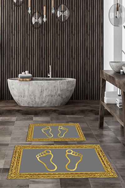 Viyana Home Covoraș de baie digital, anti-alunecare, lavabil, cu model de amp...