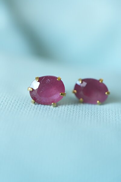 Aksesuaring Yakut Gümüş Küpe