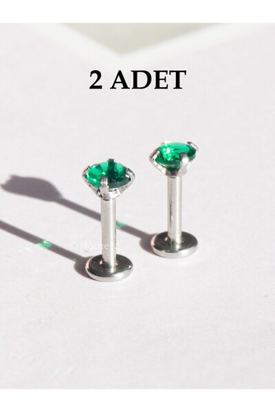 MORNEVA Cerrahi Çelik Kristal Taş Tragus Helix Kıkırdak Lobe Küpe Conch Kulak...