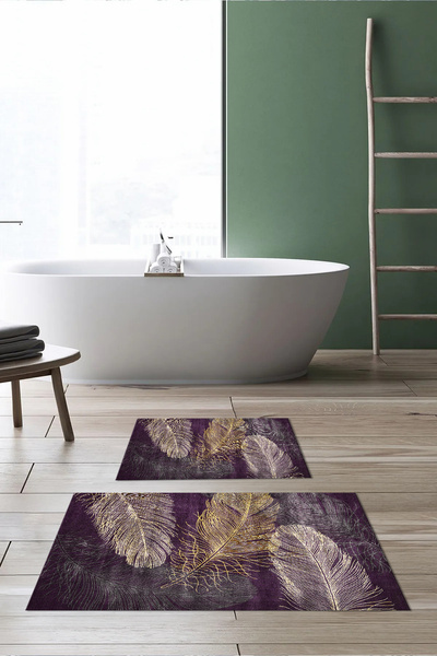 Viyana Home Ψηφιακή εμπριμέ αντιολισθητική βάση που πλένεται, χαλάκι μπάνιου,...