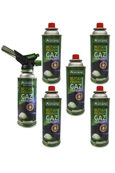 Orcamp Orgaz Cx-500-227 Çakmaklı Pürmüz + 6'lı Gaz Kartuşu