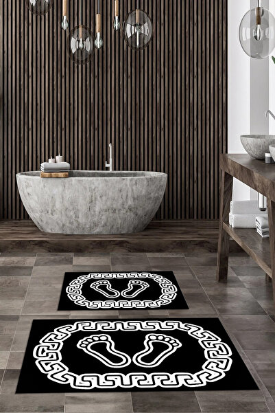 Viyana Home Covoraș de baie digital, anti-alunecare, lavabil, cu model de amp...