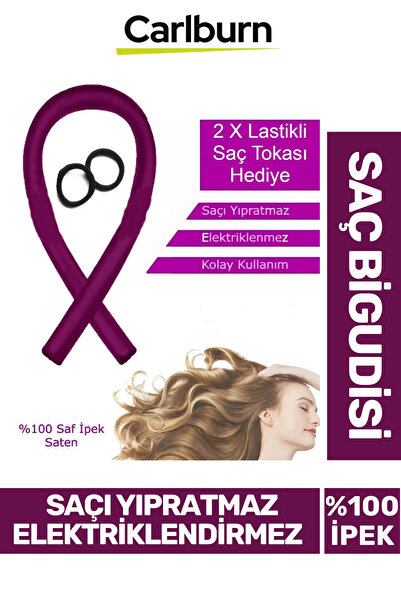 Carlburn Özel Üretim Saçı Yıpratmaz Elektriklendirmez %100 Saf İpek Saten Big...