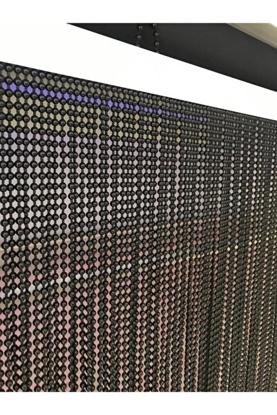 özdeğer home 100x200siyah Sıfır Aralık Plastik Zincir Perde Sineklik Kapı Per...