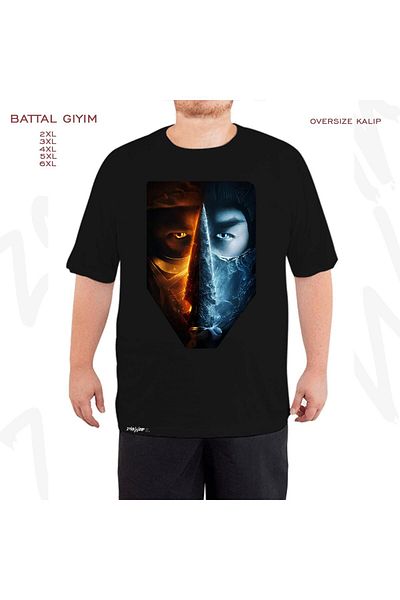 ZOKAWEAR Oversize Mortal Kombat 2 Printed Oversize (Bol) Μαύρο T-Shirt