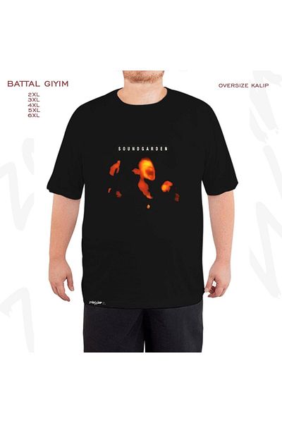 ZOKAWEAR Oversize Soundgarden, Rock, Metal T-Shirt με στάμπα μεγάλου μεγέθους (Bol) Μαύρο μπλουζάκι