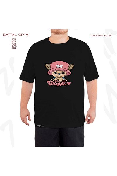 ZOKAWEAR Tony Tony Chopper Gift Fan - Μαύρο T-Shirt με μεγάλο κόψιμο