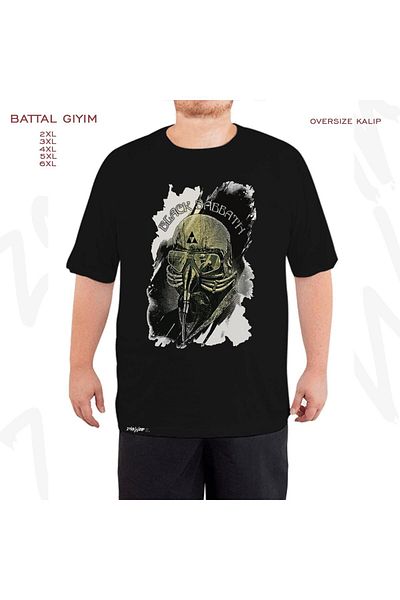 ZOKAWEAR Μαύρο μπλουζάκι Oversize Black Sabbath Special Printed Battal (Bol) Mold Μαύρο T-shirt