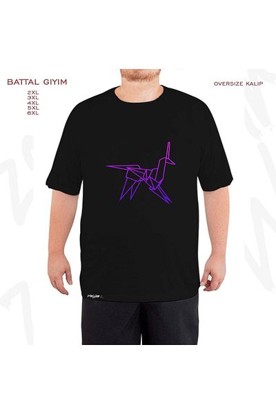 ZOKAWEAR Blade Runner Unicorn Printed - Μαύρο T-Shirt Battal Fit