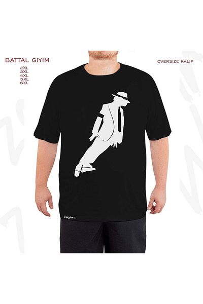 ZOKAWEAR Υπερμεγέθη μαύρο μπλουζάκι με στάμπα Michael Jackson