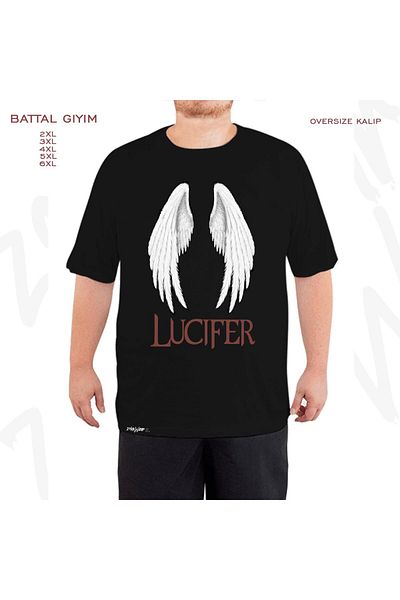 ZOKAWEAR Lucifer Printed Oversize Μαύρο T-Shirt - Battal Kalıp