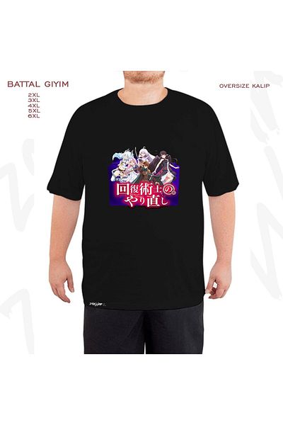ZOKAWEAR Oversize Redo Of Healer Printed Battal (Bol) Mold Μαύρο T-Shirt