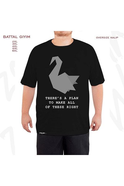 ZOKAWEAR Υπερμεγέθη Prison Break A Plan Printed Battal (Bol) Mold Μαύρο T-Shirt