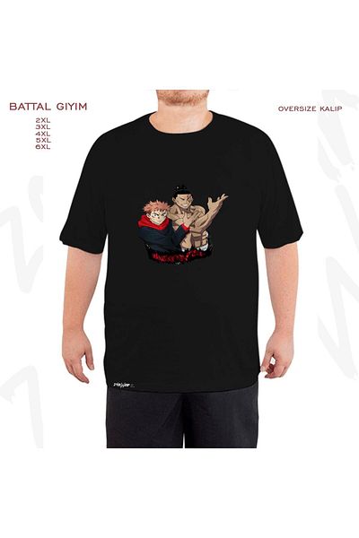 ZOKAWEAR Jujutsu Kaisen Besto Friendo Printed - Μαύρο T-Shirt με υπερβολική εφαρμογή