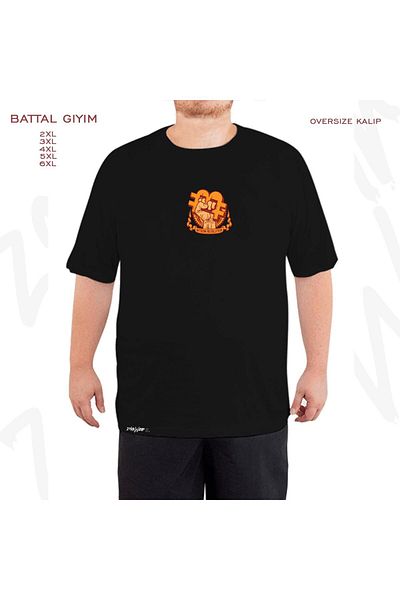 ZOKAWEAR Μαύρο μπλουζάκι μεγάλου μεγέθους Bitcoin Crypto Coin Printed Battal (Bol) Mold