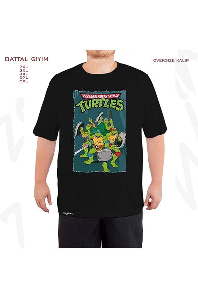 ZOKAWEAR Teenage Mutant Ninja Turtles v7 Printed - Μαύρο T-Shirt Battal Mold