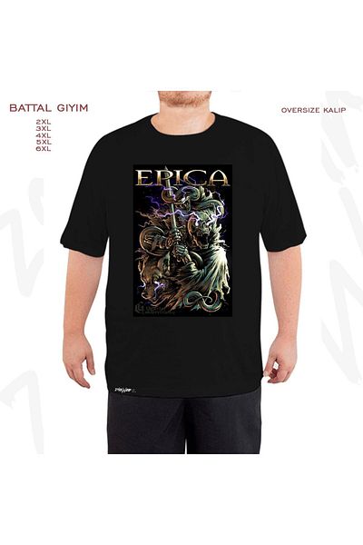 ZOKAWEAR Oversize Epica, V06, Rock Metal Band Printed King (Bol) Mold Μαύρο T-Shirt