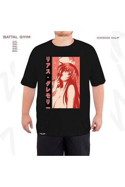ZOKAWEAR Rias Gremory - Delicious Strawberry Printed Black Oversize T-shirt