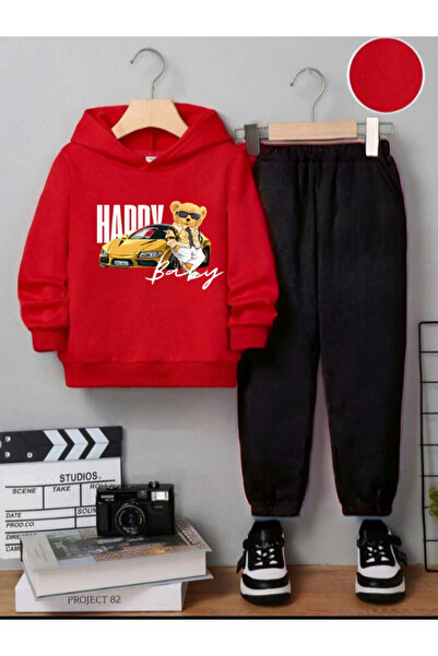 DOCE ELEGANTE HAPPY BABY BASKILI ÇOCUK EŞOFMAN TAKIMI