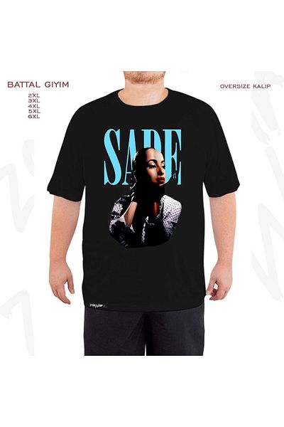 ZOKAWEAR Oversize Απλό εμπριμέ μαύρο μπλουζάκι Battal (Bol) Fit
