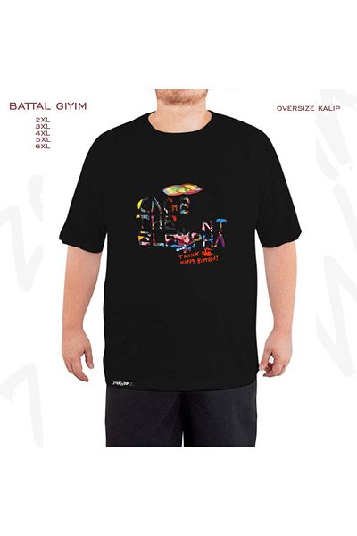ZOKAWEAR Oversize Cage The Elephant v2 Printed Battal (Bol) Mold Μαύρο T-Shirt
