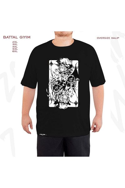 ZOKAWEAR Μαύρο μπλουζάκι Oversize Touhou Project Remilia με στάμπα μεγάλου μεγέθους (Bol)
