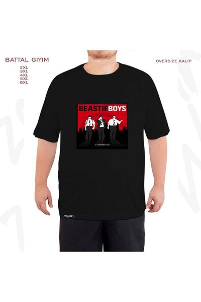 ZOKAWEAR Oversize Beastie Boys Printed Battal (Bol) Mold Μαύρο T-Shirt