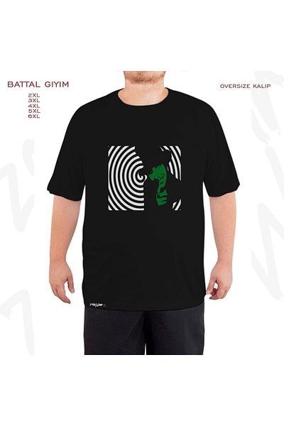 ZOKAWEAR Μαύρο μπλουζάκι με στάμπα Marilyn Manson με στάμπα μεγάλου μεγέθους